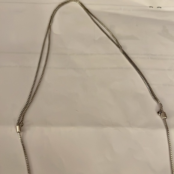 Madewell Adjustable Necklace with Fun and Classy Dark Blue Fringed Pendant - Picture 3 of 7